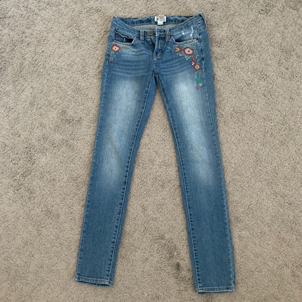 Girl’s Jeans with Floral Print